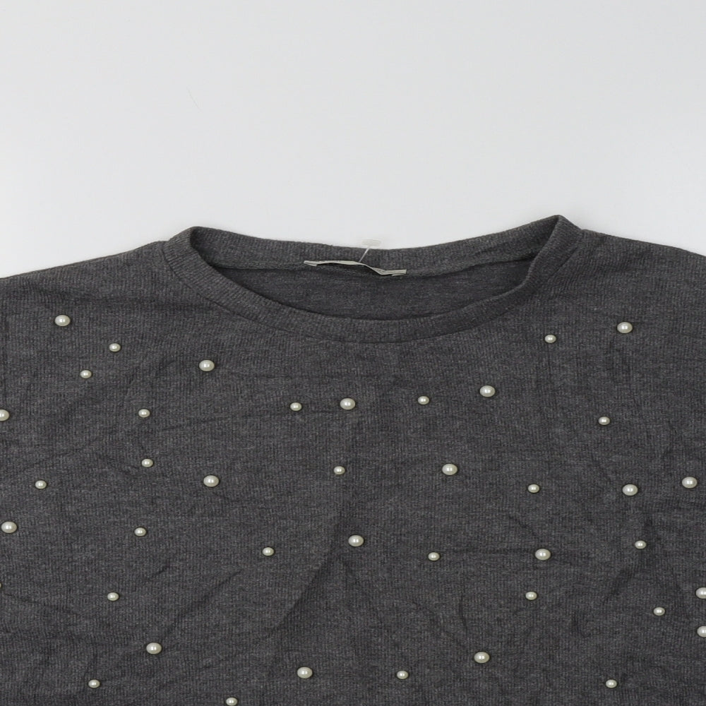 Womens UK Size M Zara Grey Pullover Jumper