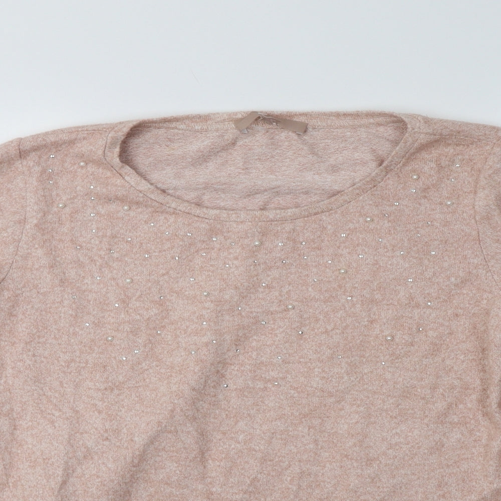Womens UK Size 10 NEXT Pink Pullover Jumper