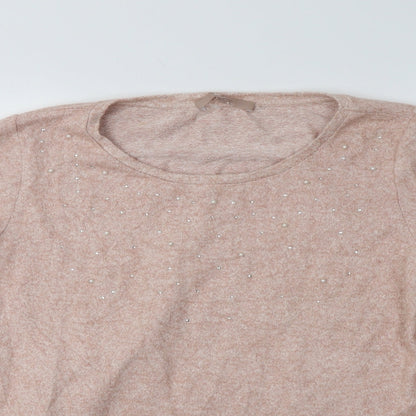 Womens UK Size 10 NEXT Pink Pullover Jumper