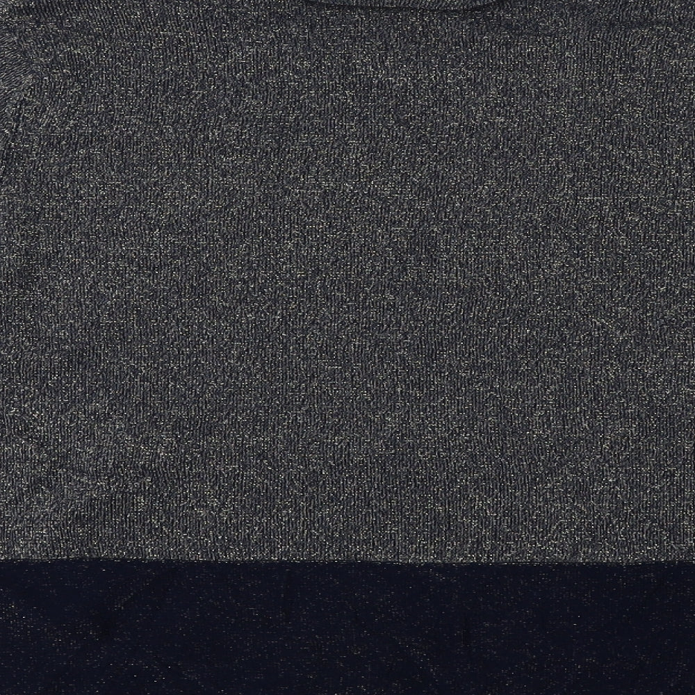 Avenue Womens Blue Crew Neck  Cotton Pullover Jumper Size M