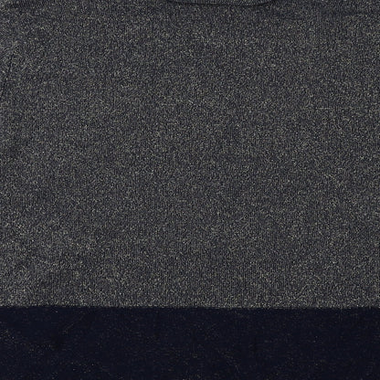 Avenue Womens Blue Crew Neck  Cotton Pullover Jumper Size M