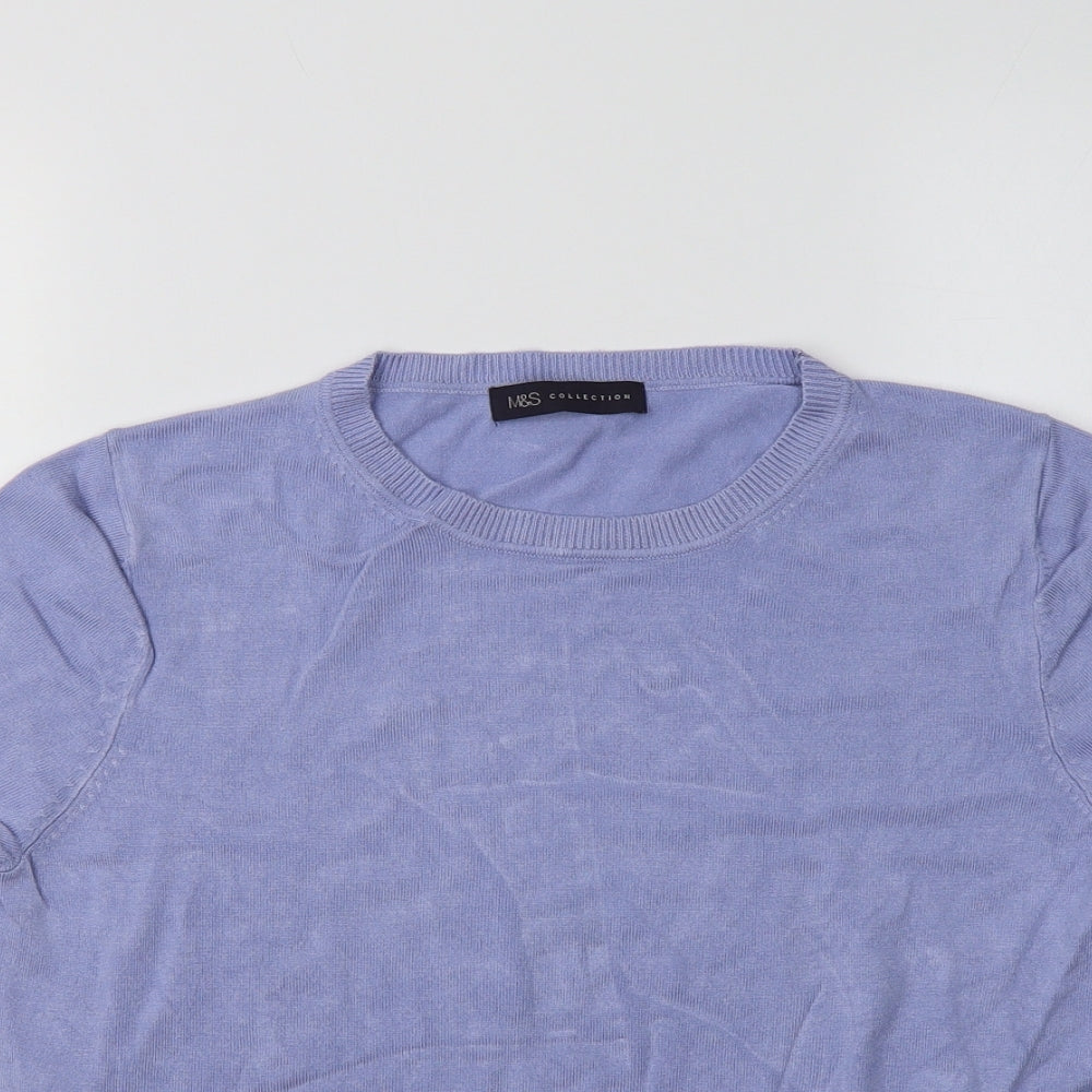Womens UK Size 12 M&S Blue Pullover Jumper