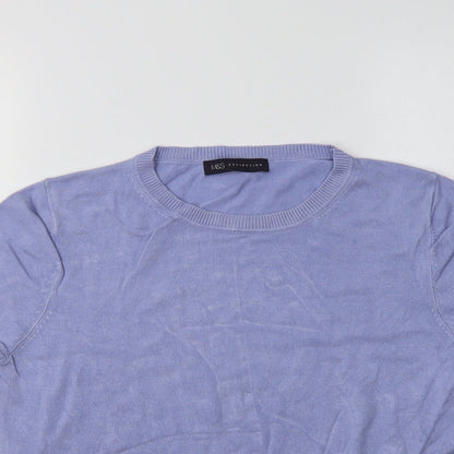 Womens UK Size 12 M&S Blue Pullover Jumper