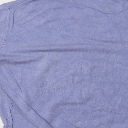 Womens UK Size 12 M&S Blue Pullover Jumper