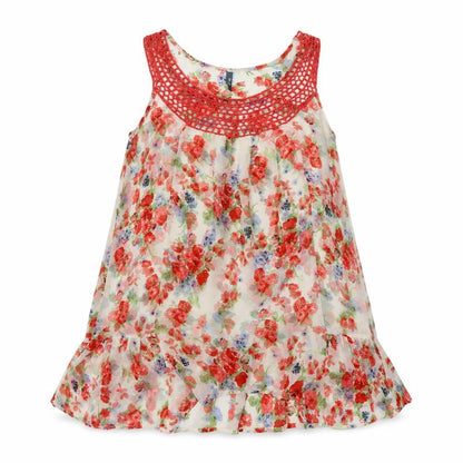 E-vie Womens Multicoloured Floral Polyester Tunic Tank Size 12 Scoop Neck