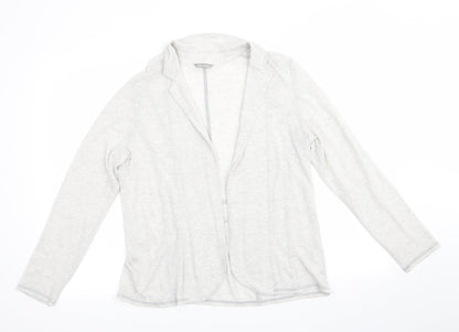 Marks and Spencer Womens Grey Striped  Jacket  Size 14   - Light Grey