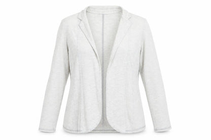 Marks & Spencer Womens Grey Striped  Jacket  Size 14   - Light Grey