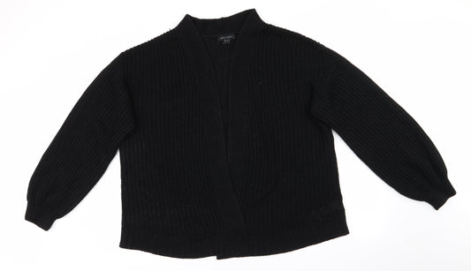 New Look Womens Black V-Neck  Acrylic Cardigan Jumper Size L