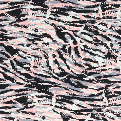 George Womens Black Animal Print  Jacket  Size 8   - Waterfall Jacket Pink Black Ivory