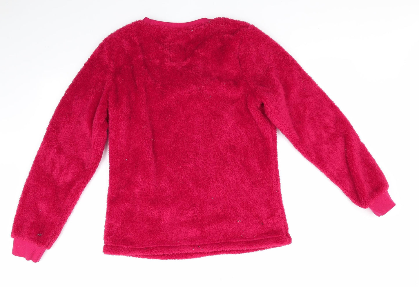 Snuggle Dream sleep Womens Red Animal Print Polyester  Pyjama Top Size S   - Christmas Fluffy Pyjama Top