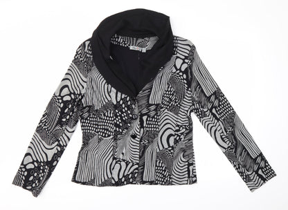 Oscar B Womens Grey V-Neck  Viscose Cardigan Jumper Size 10