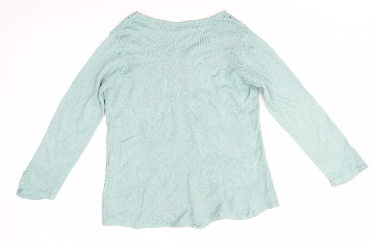 Womens UK Size S Isle Green Pullover Jumper