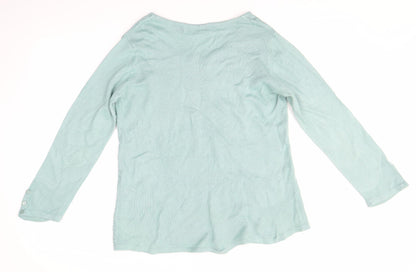Womens UK Size S Isle Green Pullover Jumper