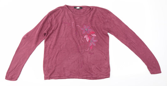 Womens UK Size M Lauren taylor Pink Pullover Jumper