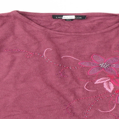 Womens UK Size M Lauren taylor Pink Pullover Jumper