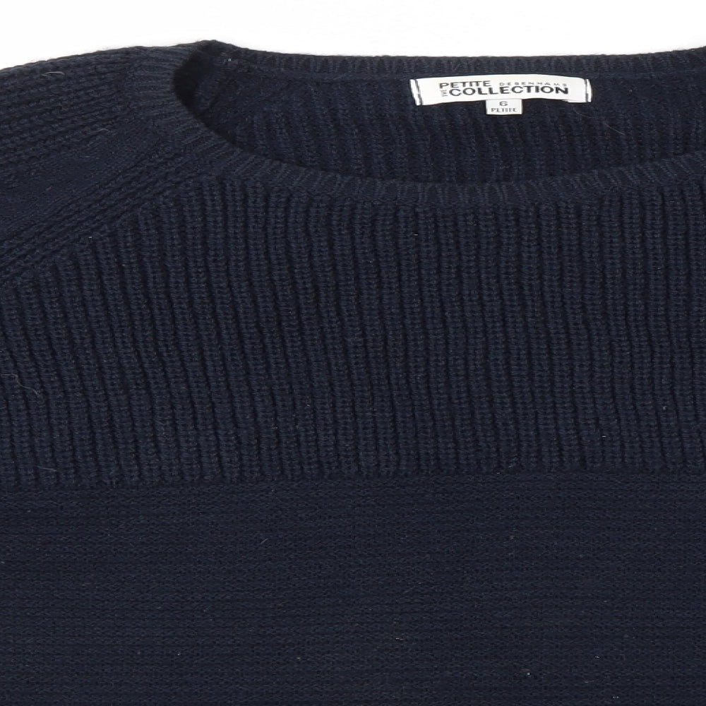 Womens UK Size 6 Debenhams Blue Pullover Jumper