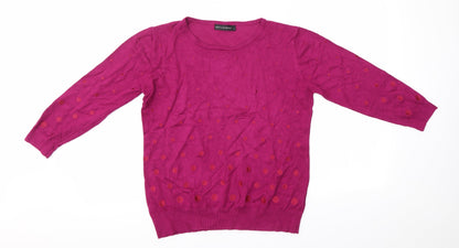 Womens UK Size M JUST ELEGANCE Pink Basic Blouse