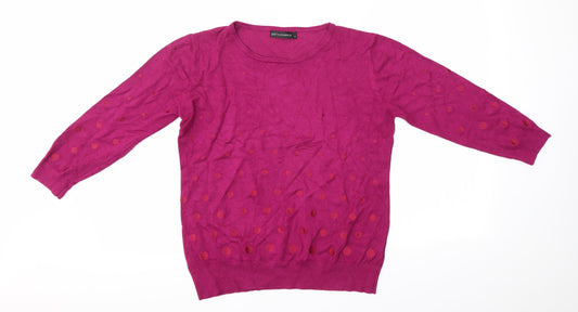 Womens UK Size M JUST ELEGANCE Pink Basic Blouse