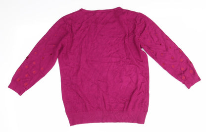 Womens UK Size M JUST ELEGANCE Pink Basic Blouse