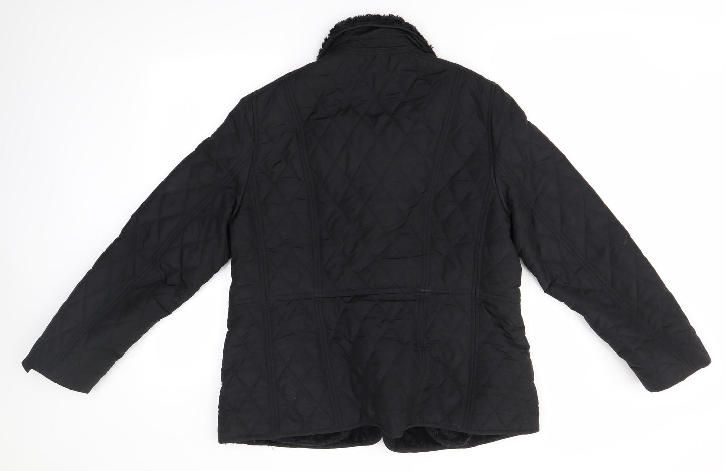 Womens UK Size L Weatherproof Black Overcoat
