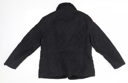 Womens UK Size L Weatherproof Black Overcoat