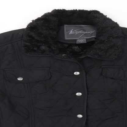 Womens UK Size L Weatherproof Black Overcoat