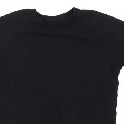 Primark Womens Black  100% Cotton Basic T-Shirt Size XS Round Neck