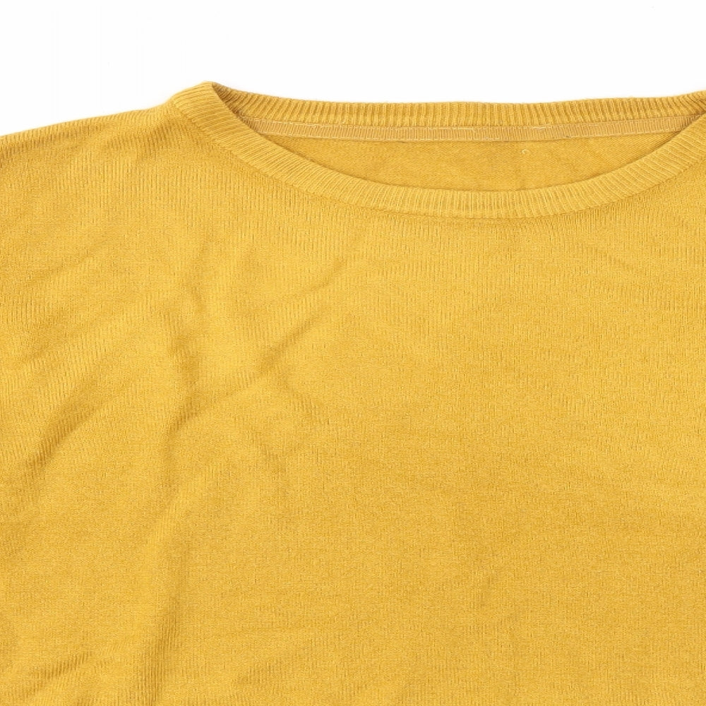 Womens UK Size M Preworn Yellow Pullover Jumper