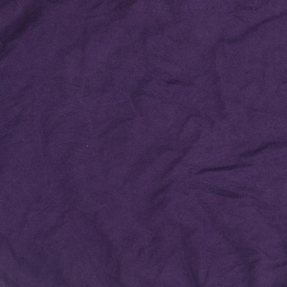 M&S Mens Purple Collared  Acrylic Pullover Jumper Size L