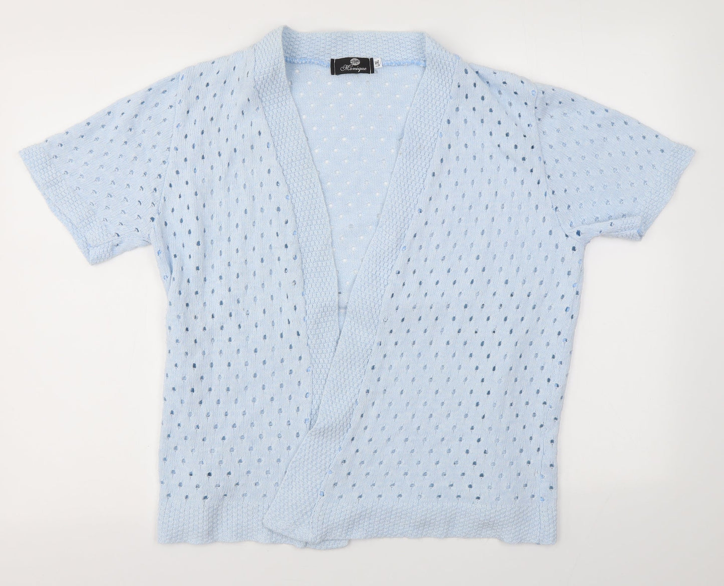 Womens UK Size L Monique Blue Cardigan Jumper