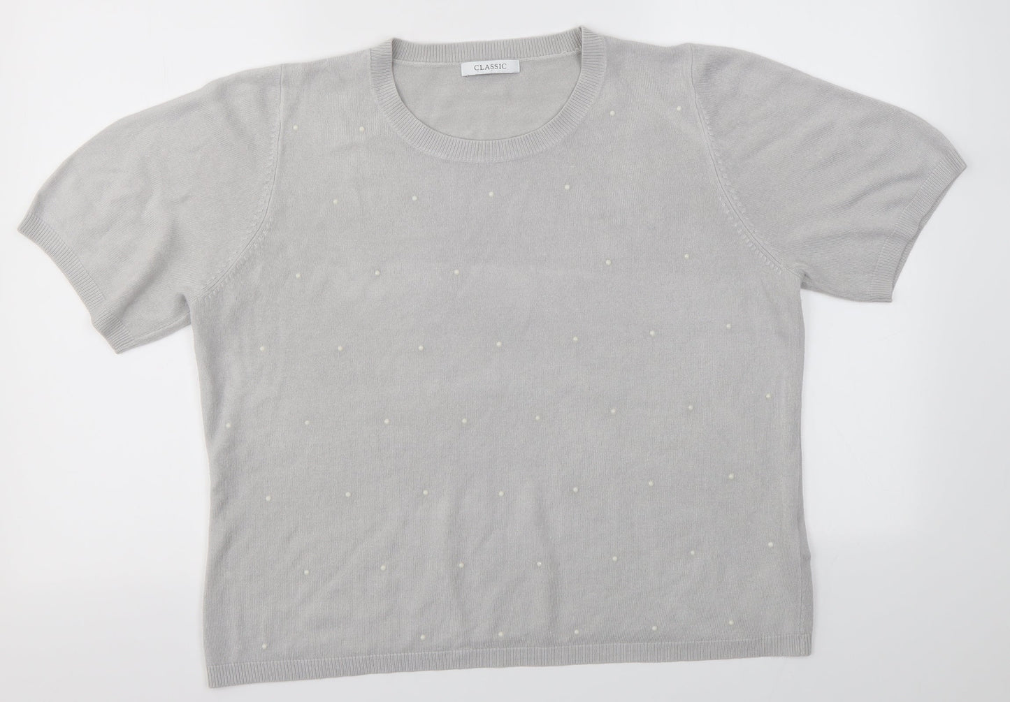 Womens UK Size 16 M&S Grey Pullover Jumper