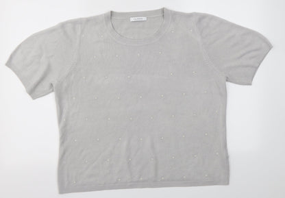 Womens UK Size 16 M&S Grey Pullover Jumper