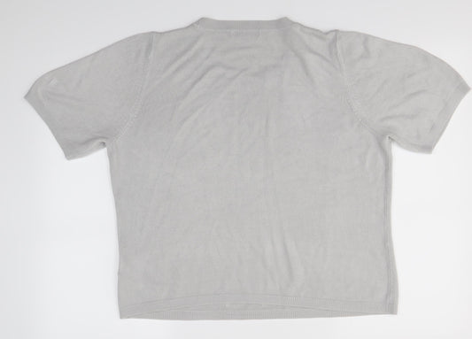 Womens UK Size 16 M&S Grey Pullover Jumper
