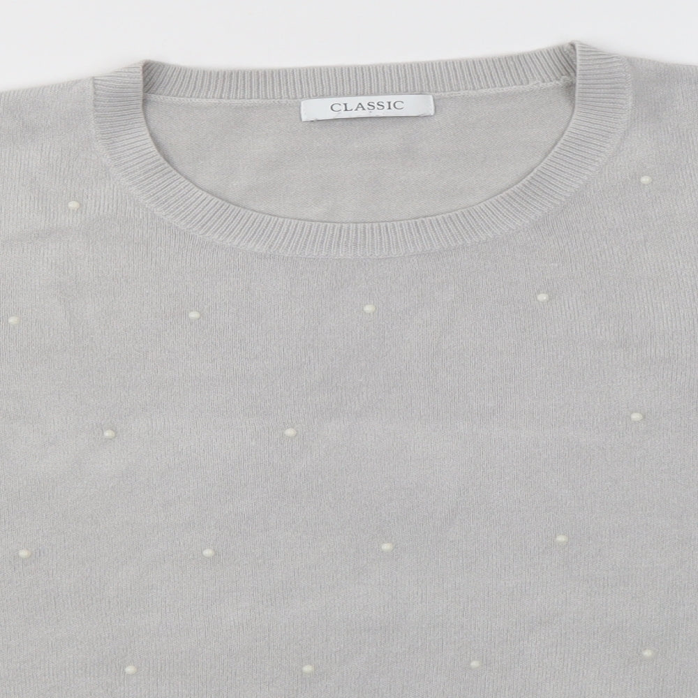 Womens UK Size 16 M&S Grey Pullover Jumper