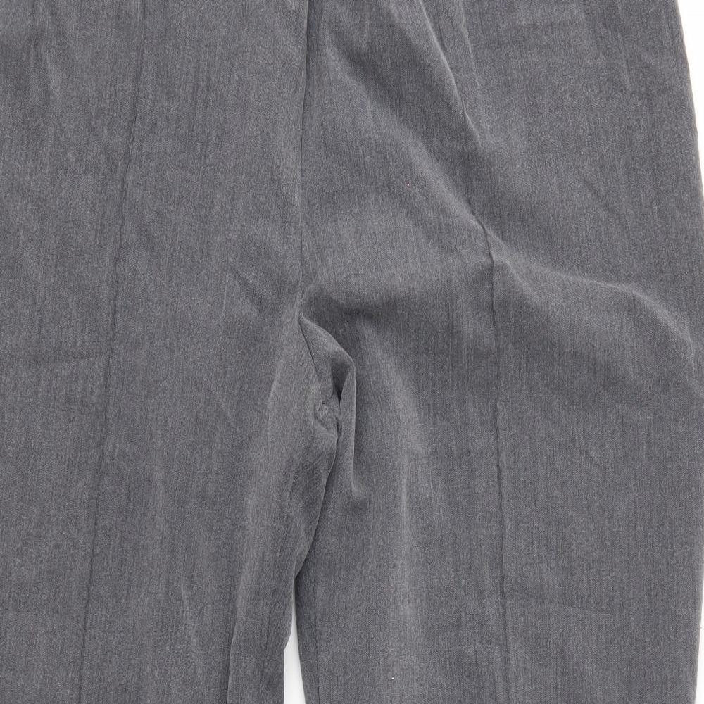 BM Womens Grey  Polyester Dress Pants Trousers Size 18 L28 in Regular