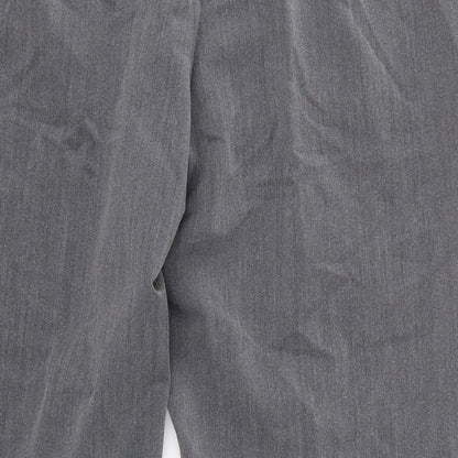 BM Womens Grey  Polyester Dress Pants Trousers Size 18 L28 in Regular