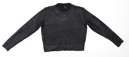 Womens UK Size 6 H&M Black Pullover Jumper