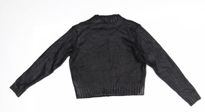Womens UK Size 6 H&M Black Pullover Jumper