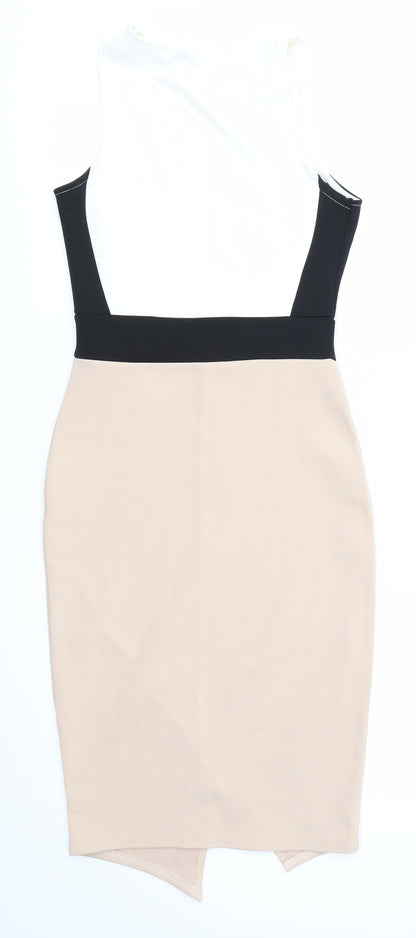 Boohoo Womens Multicoloured  Polyester Bodycon  Size 6 Round Neck