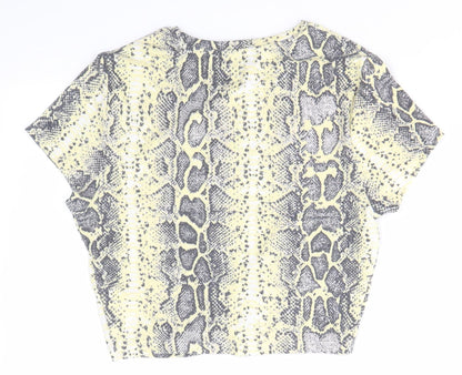 Primark Womens Multicoloured  Polyester Basic Blouse Size S Round Neck