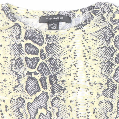 Primark Womens Multicoloured  Polyester Basic Blouse Size S Round Neck