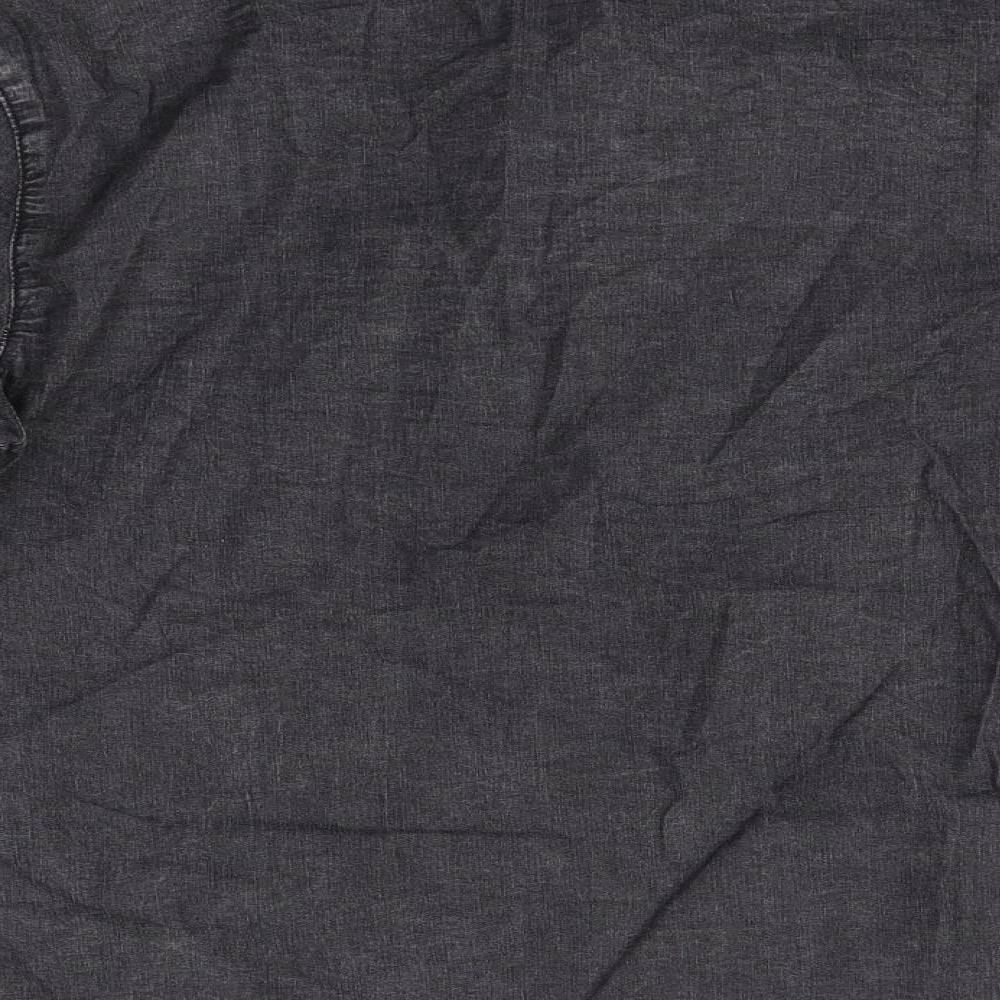 Mens UK Size S Preworn Grey  Button-Up Long Sleeve Casual Shirt