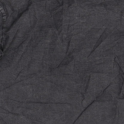 Mens UK Size S Preworn Grey  Button-Up Long Sleeve Casual Shirt