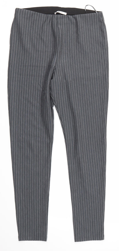 TU Womens Grey  Polyester Dress Pants Trousers Size 12 L28 in Regular