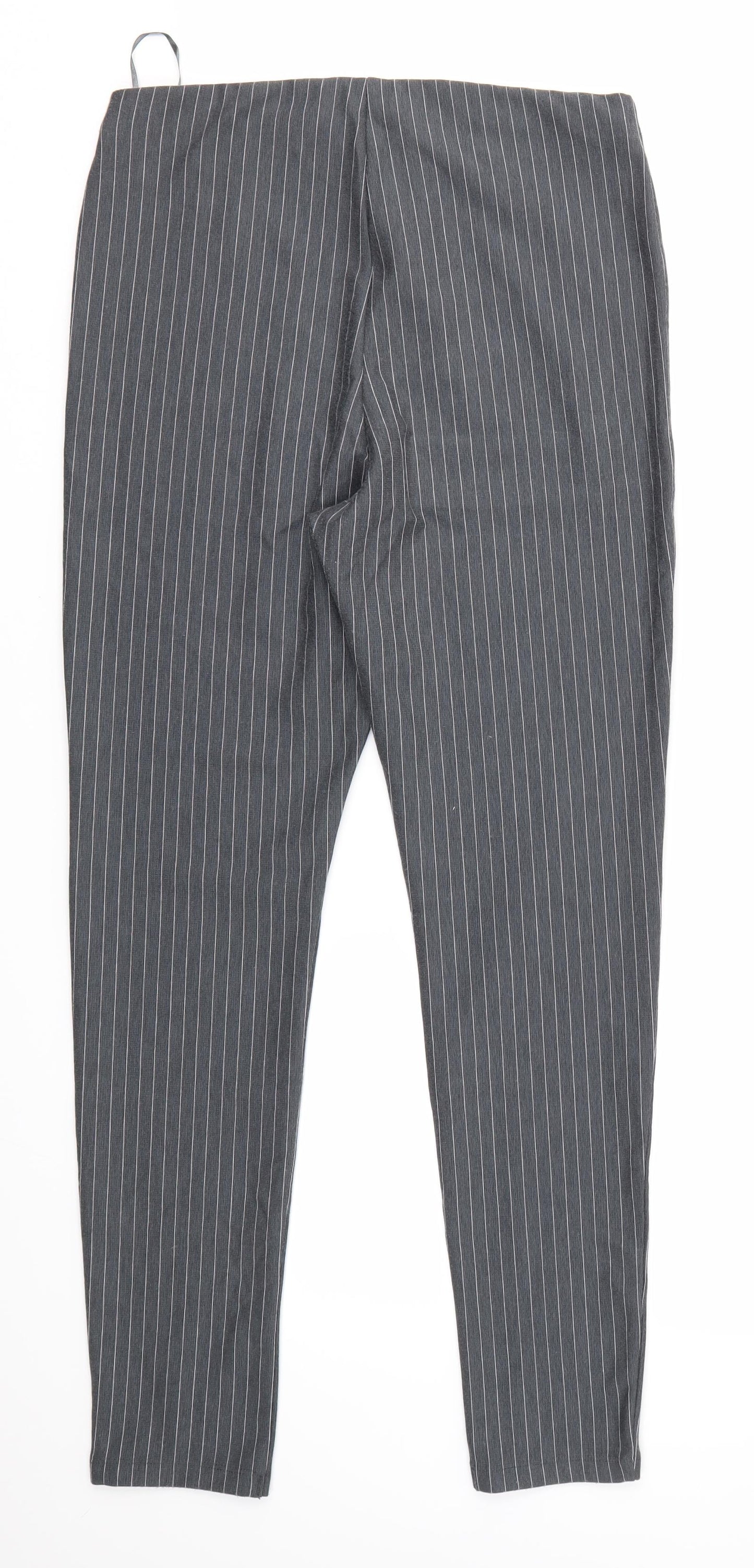 TU Womens Grey  Polyester Dress Pants Trousers Size 12 L28 in Regular