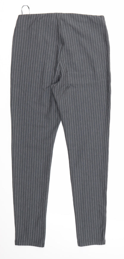 TU Womens Grey  Polyester Dress Pants Trousers Size 12 L28 in Regular
