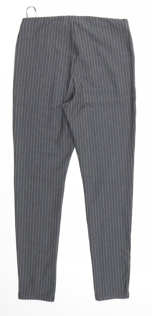 TU Womens Grey  Polyester Dress Pants Trousers Size 12 L28 in Regular