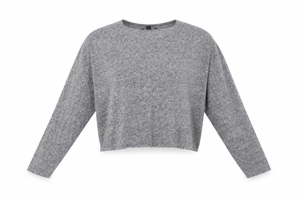 Womens UK Size 10 New Look Grey Basic Blouse