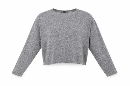 Womens UK Size 10 New Look Grey Basic Blouse