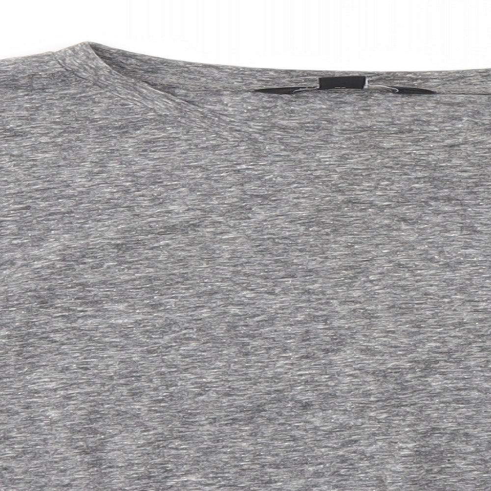 Womens UK Size 10 New Look Grey Basic Blouse